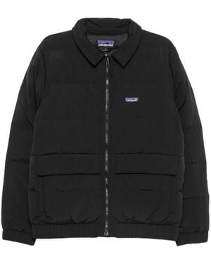 Patagonia Quilted Logo-Patch Jacket - Black
