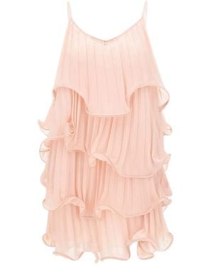 Kaos Geplooide Cocktailjurk Met Ruches - Roze