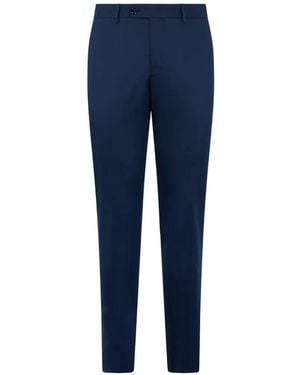 Moorer Button Trousers - Blue