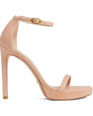 Stuart Weitzman 120Mm Nudist Disco Sandals - White