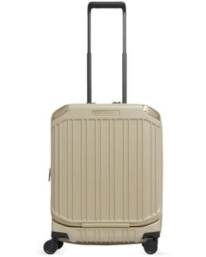 Piquadro Dual-Opening Cabin Luggage - Natural