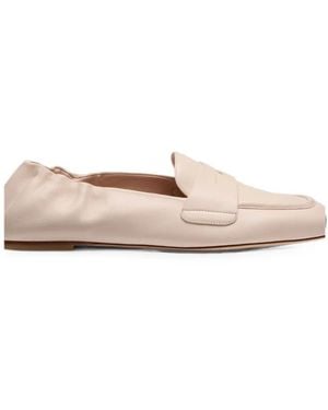 Stuart Weitzman Bryant Elasticated Leather Loafers - Pink