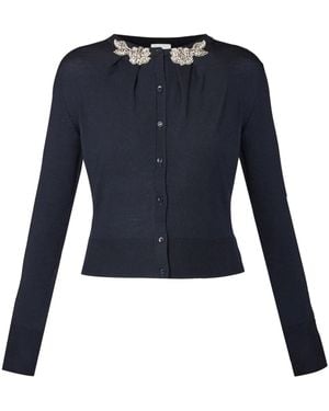Erdem Drapierter Cardigan - Blau