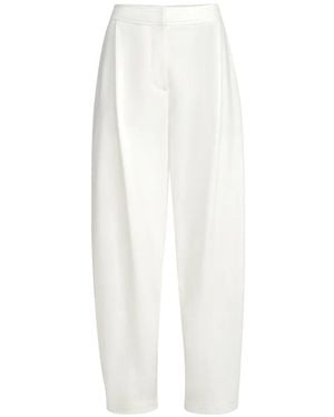 Brunello Cucinelli Katoenen Badstof Trainingsbroek Met Plooien - Wit