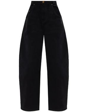 Willy Chavarria Label Denim Trousers - Black