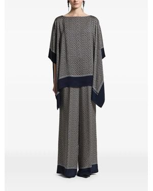 Peserico Tunika Mit Print - Grau