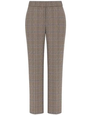 Peserico Check-Pattern Tailored Pants - Gray