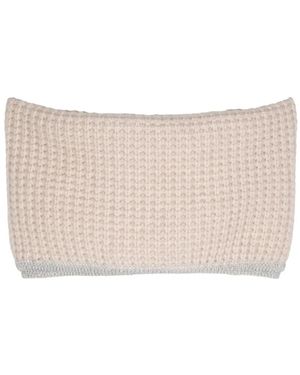N.Peal Cashmere Sciarpa Waffle Stitch - Neutro