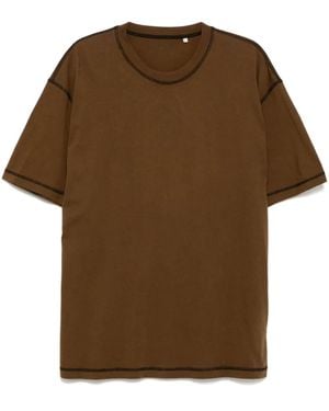 sunflower コントラストステッチ Tシャツ - ブラウン