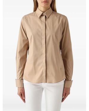 Fay Chemise À Logo Brodé - Natural