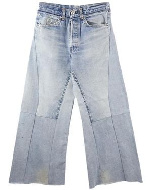 READYMADE Patchwork Faded-Effect Jeans - Blue