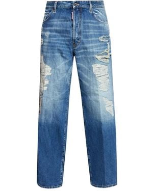 DSquared² Distressed-Finish Jeans - Blue