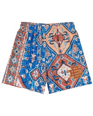 Eric Emanuel Ee Basic Rug-Print Shorts - Blue