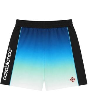 CASABLANCA Short À Logo Imprimé - Blue