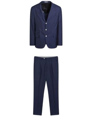 Brunello Cucinelli Single-Breasted Suit - Blue