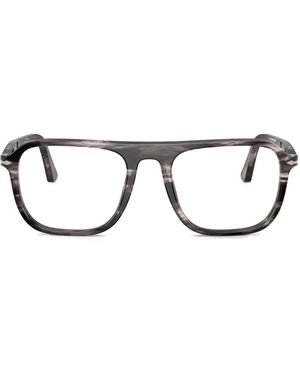 Persol Gestreifte Jacques Brille - Schwarz