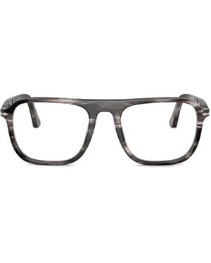 Persol Jacques Stripe-Pattern Glasses - Black