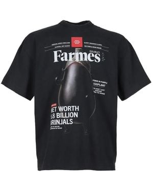 Doublet T-Shirt Farmes Magazine Cover - Black