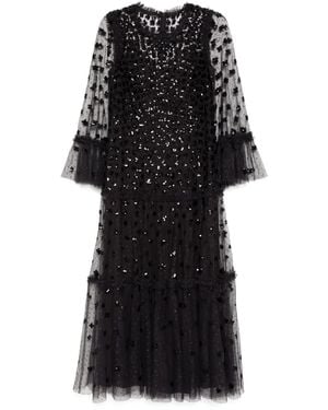 Needle & Thread Vestido Largo Glisten - Negro