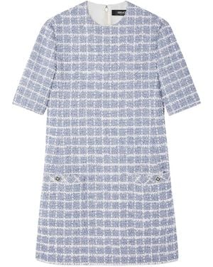Versace Tweed-Minikleid - Blau