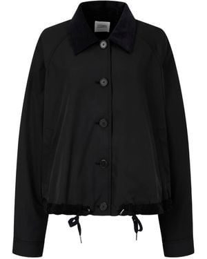 Studio Tomboy X Veste Ceinturée À Col En Velours Côtelé - Noir