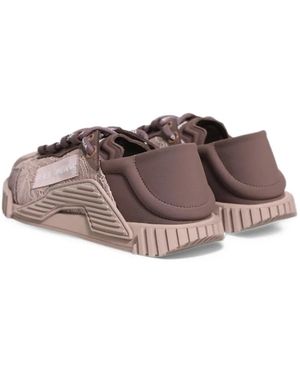 Dolce & Gabbana Ns1 Low-Top Lace Trainers - Brown