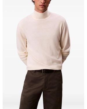 Calvin Klein High-Neck Wool Jumper - White