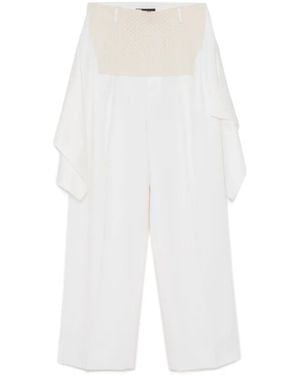 Undercover Panelled Straight Trousers - White