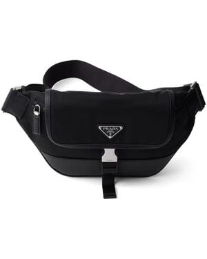 Prada Gürteltasche Mit Lederbesatz - Schwarz