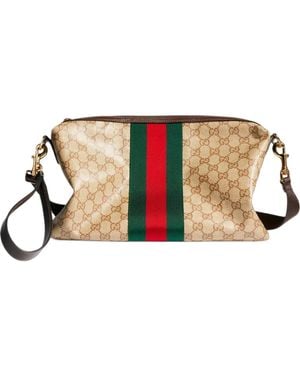 Gucci Medium Gg Supreme Web Shoulder Bag - Black