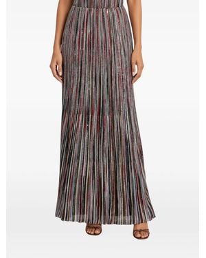 Missoni Sequin-Embellished Vertical-Stripe Skirt - Brown