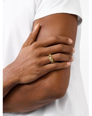 DIESEL Silver-tone Brass Nail Ring in White | Lyst