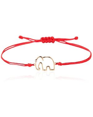 Yvonne Léon Elephant Tie Bracelet - Red