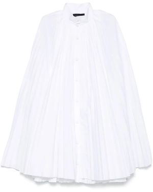 Giovanni bedin Pleated High-Neck Dress - White