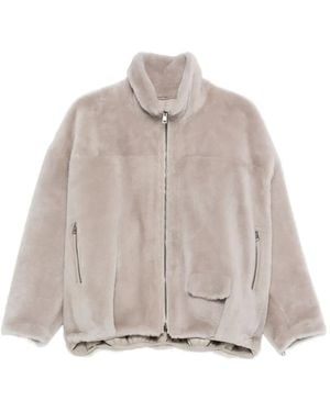 Simonetta Ravizza Stehkragen-Jacke mit Reißverschluss - Grau