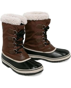 Sorel Lace-Up Fleece-Lined Boots - Brown