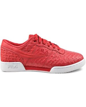 Fila Logo-Embossed Sneakers - Red