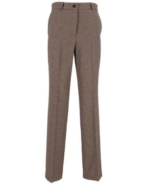 P.A.R.O.S.H. Prince Of Wales Check Tailored Pants - Brown