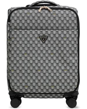 Guess Valise À Motif Géométrique - Grey