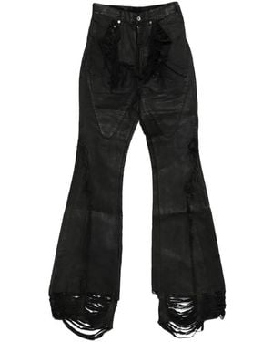Rick Owens Frayed Jeans - Black
