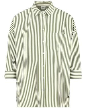 Weekend by Maxmara Vertical-Stripe Chest-Pocket Shirt - White