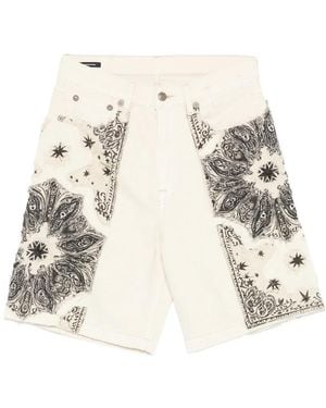 R13 Bandana Relaxed Shorts - Natural