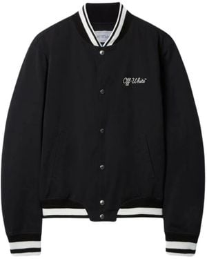 Off-White c/o Virgil Abloh Off Souvenir Varsity Jacket - Black