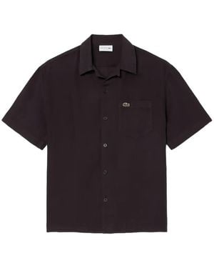 Lacoste Relaxed Fit Linen Shirt - Blue