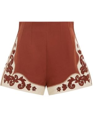 ALÉMAIS Duke Embroidered Mini Shorts