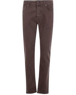Jacob Cohen Logo-plaque trousers - Morado