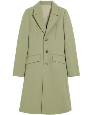 Ami Paris Single-Breasted Wool Coat - Green