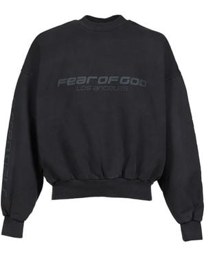 Essentials Cropped-Pullover Mit Logo-Print - Blau