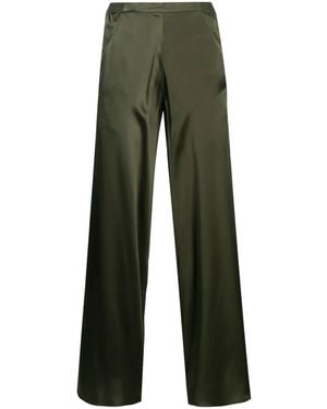 Christopher Esber Wide-Leg Silk Pants - Green