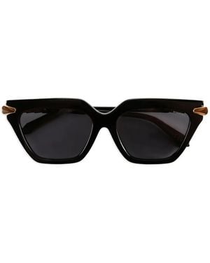 BVLGARI Geometric-Frame Sunglasses - Black